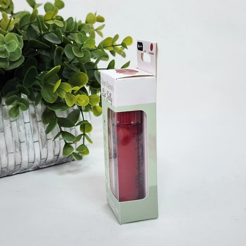 B-Pure Clean Beauty Lip Jelly, Vegan Cruelty Free Lip Gloss - Carnation